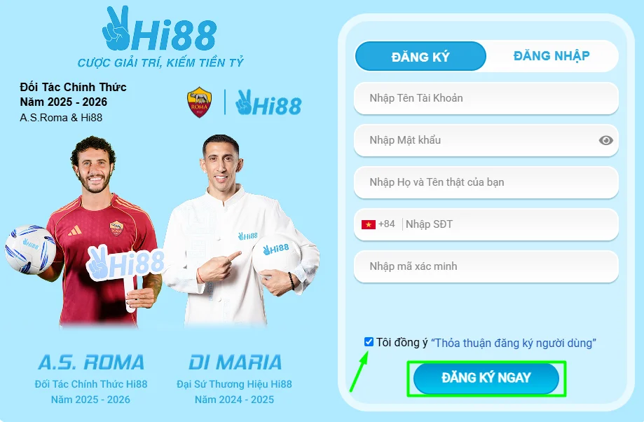 registration process casino